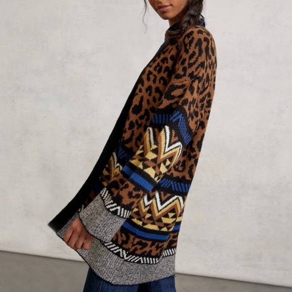 ANTHROPOLOGIE Marseille Leopard Cardigan - Picture 7 of 8